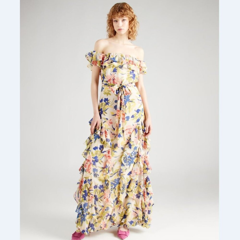 Lauren Ralph Lauren Floral Off-Shoulder Maxi Dress